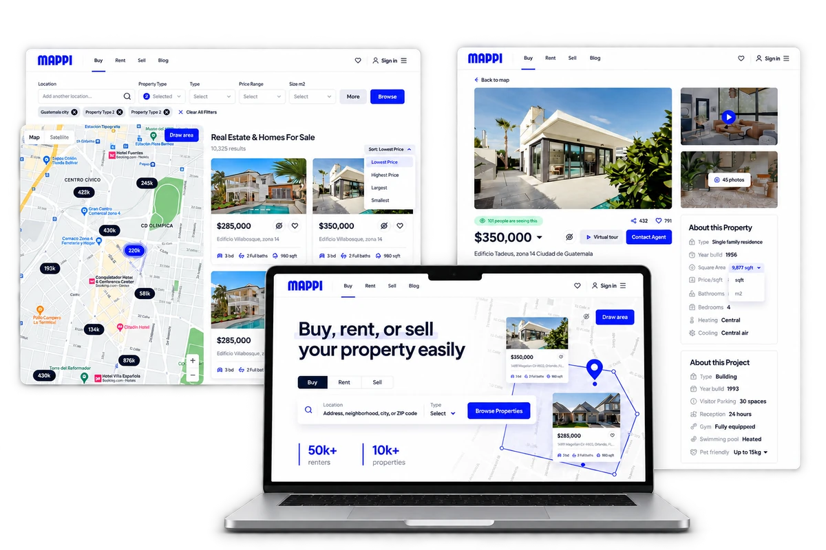 Mappi application mockup